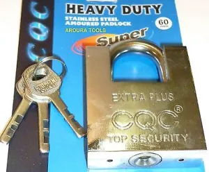 PADLOCK TOP SECURITY 60mm WITH 3 KEYS - NEW.