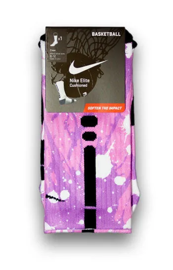 Pancreatic Cancer A Splash of Purple Custom Elite Socks