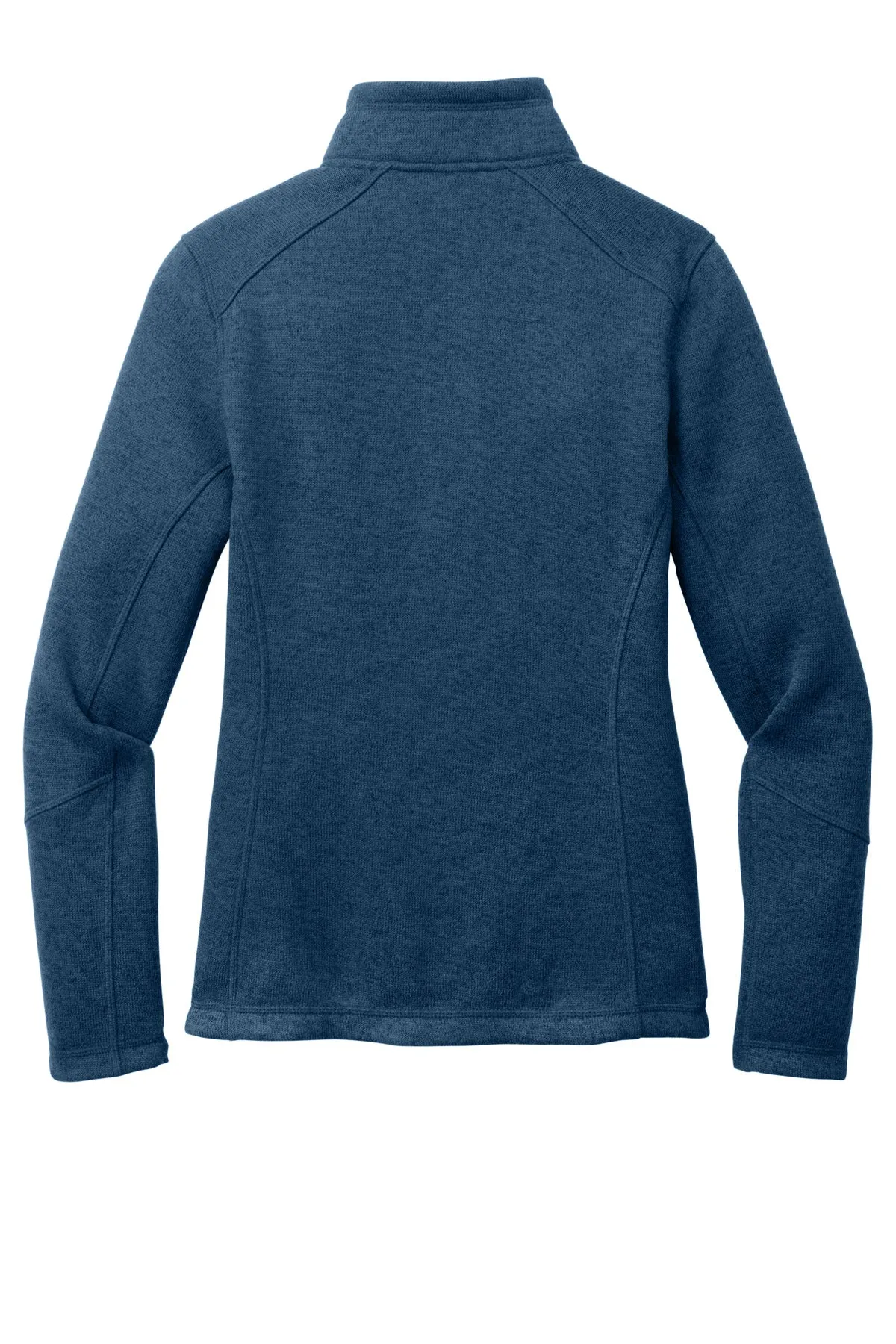 Port Authority Women's Arc Sweater Fleece Jacket L428 Insignia Blue Heather