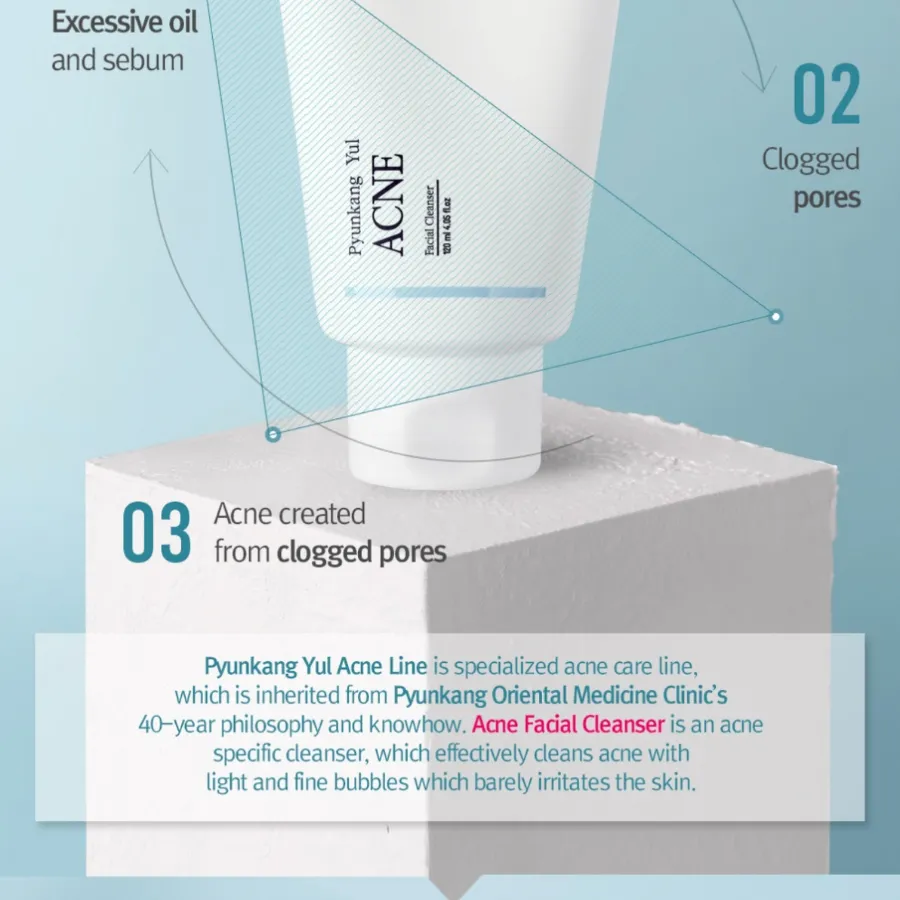 PYUNKANG YUL Acne Facial Cleanser, 120ml/ 4.06fl.oz