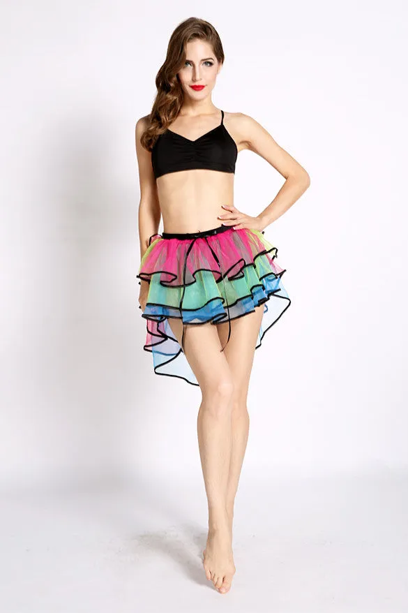 Rainbow Multi Layer Dancing Skirt