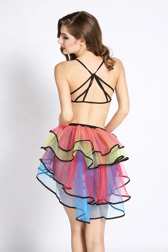 Rainbow Multi Layer Dancing Skirt