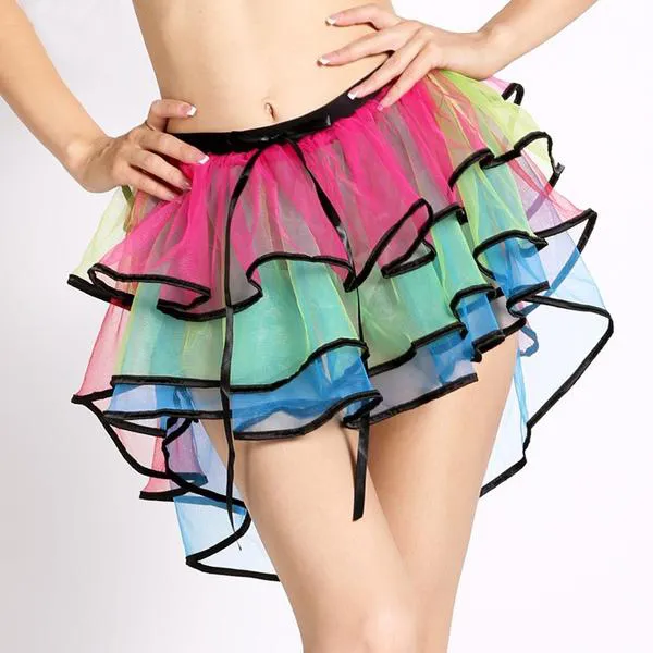 Rainbow Multi Layer Dancing Skirt
