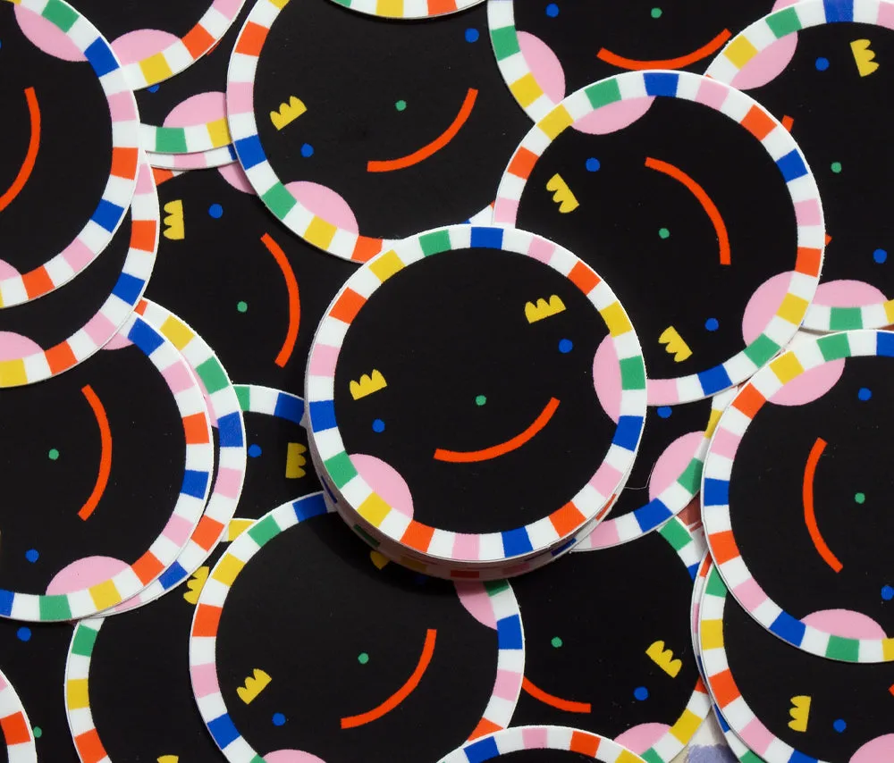 Rainbow Smiley Vinyl Sticker
