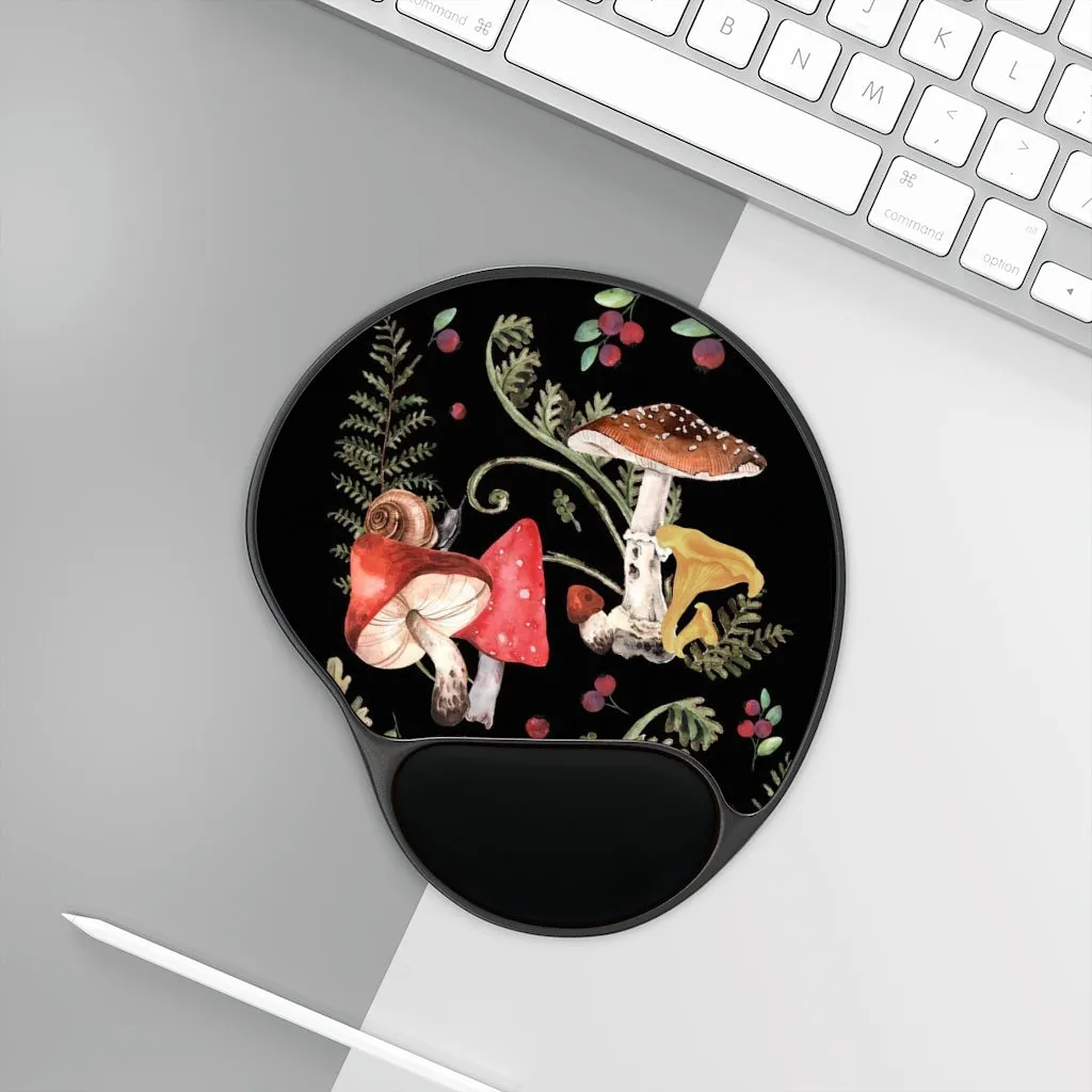 Red Mushrooms Mouse Pad With Wrist Rest