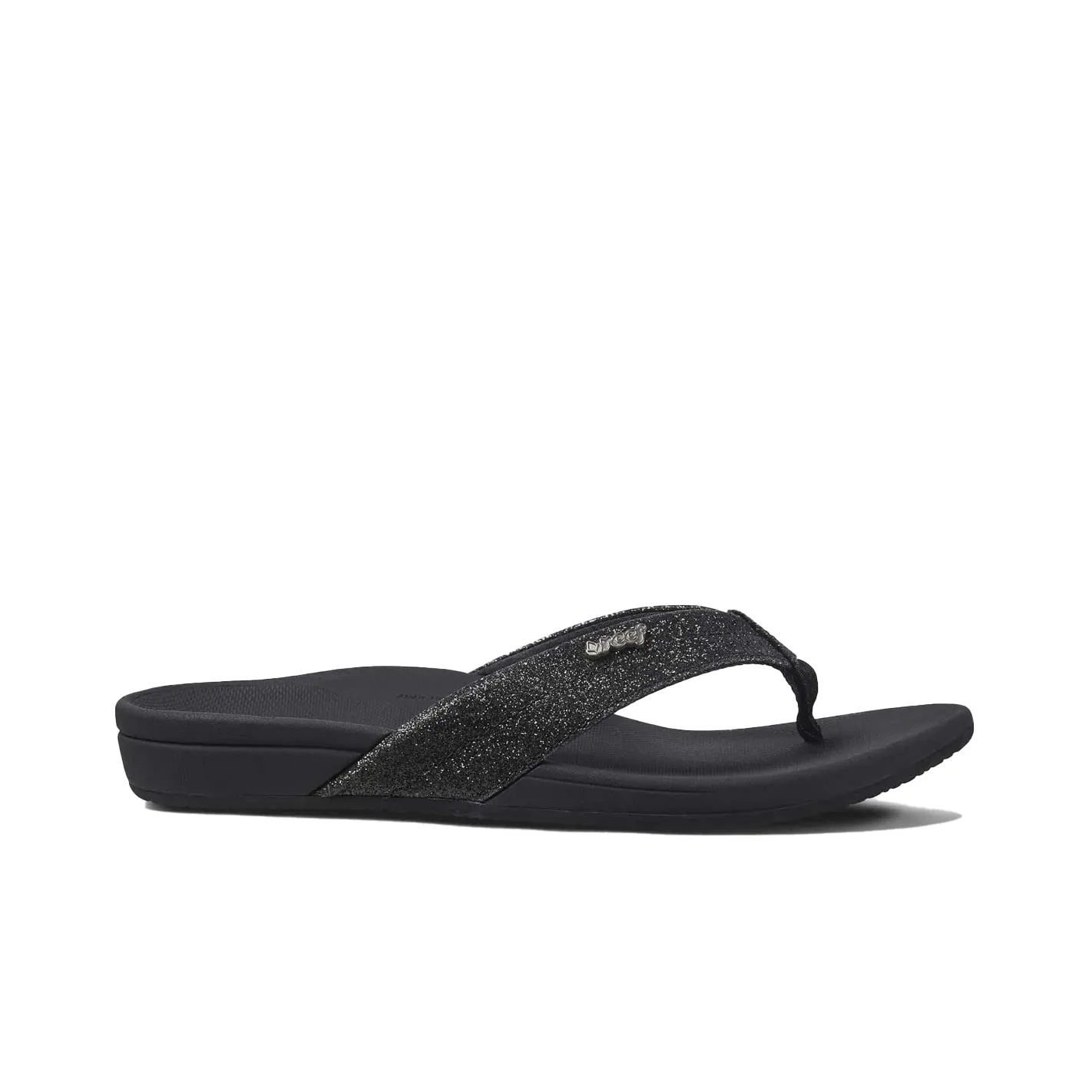 Reef Ortho Spring Black Black Glitter Ladies