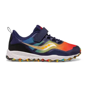 Saucony Peregrine 12 Shield Sneaker - Blue/Red/Yellow