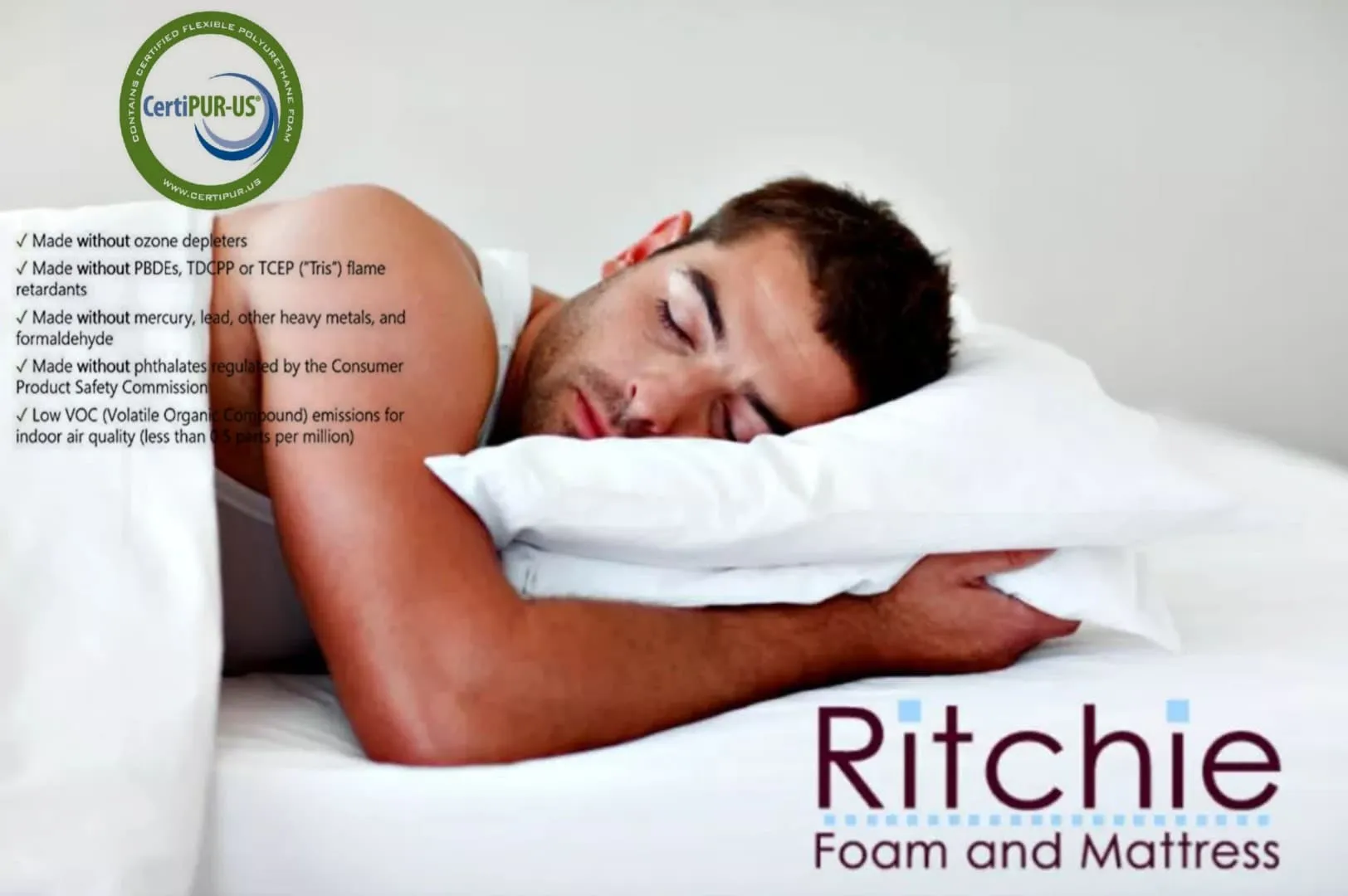 Semi Firm Foam Rubber Twin Size Mattress in the 1.6 pound 36 ILD