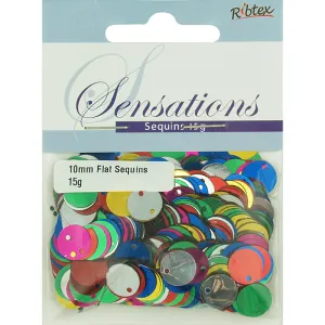 SEQUINS MULTI TOP HOLE MULTI 10MM 15G