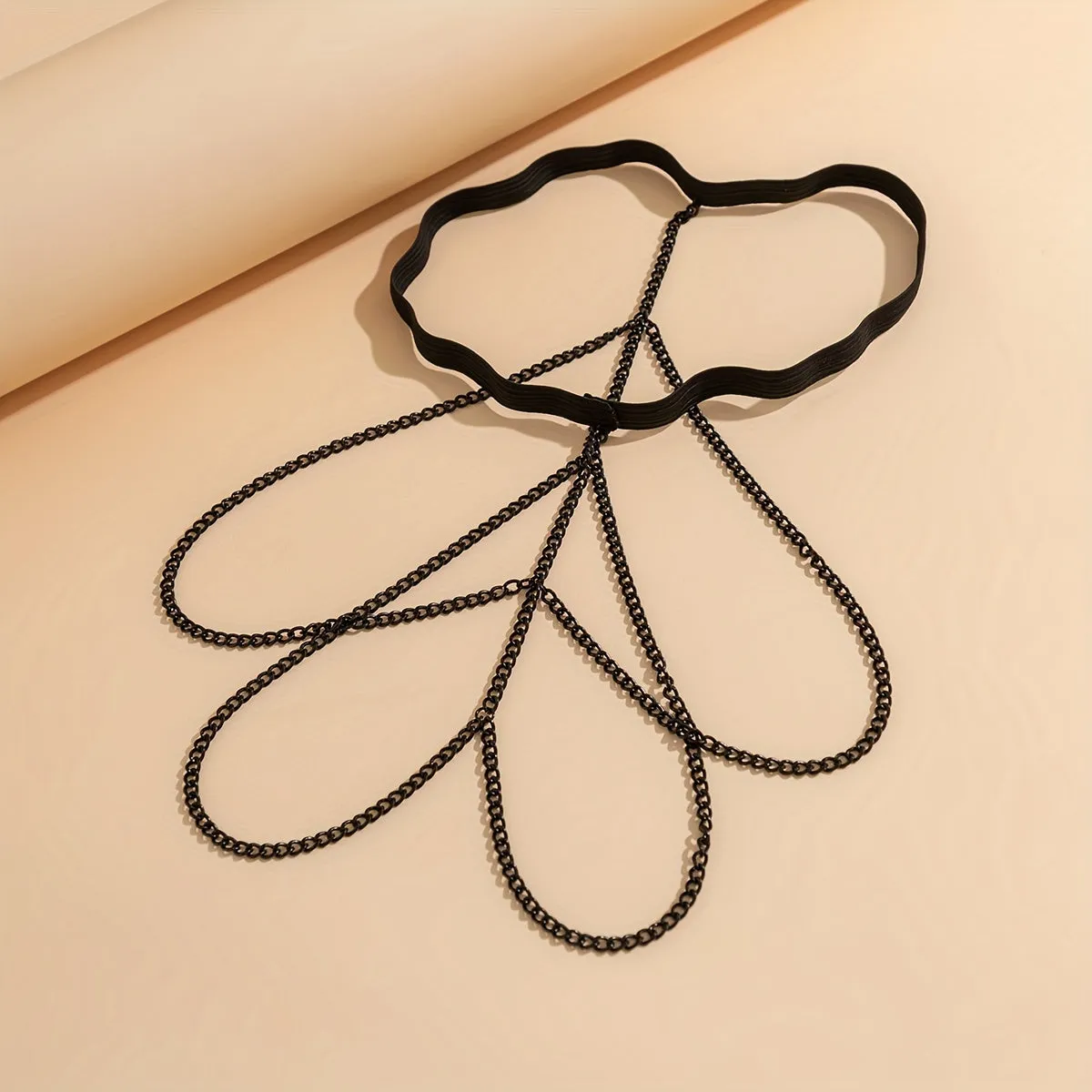 Sexy Multi-layer Tassel Elastic Leg Chain - Punk Style Body Chain Jewelry