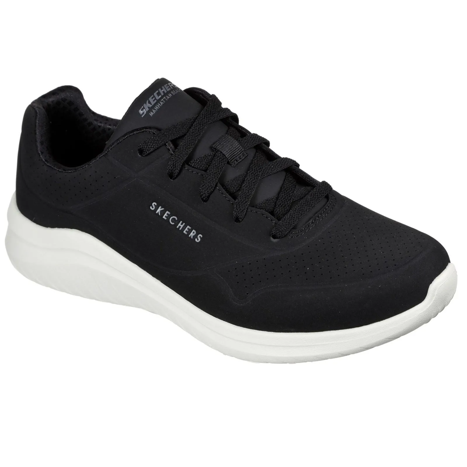Skechers 232209 Ultra Flex 2.0 Vicinity Sneakers für Herren, weite Passform, Schwarz/Weiß