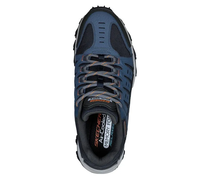 Skechers 237501 Equalizer 5.0 Trail-Solix Walking-Sneaker für Herren, weite Passform, Marineblau/Orange