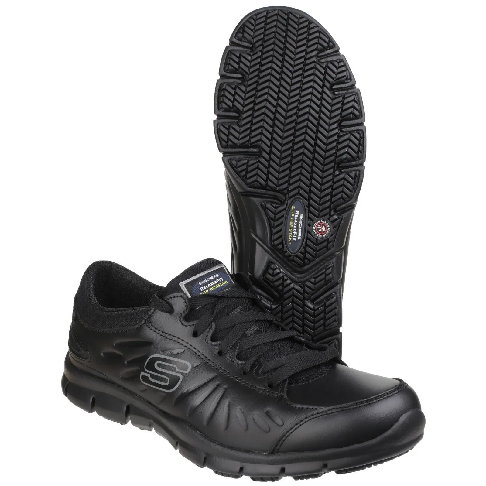 Skechers 76551EC Eldred Berufs-Sneaker für Damen mit weiter Passform