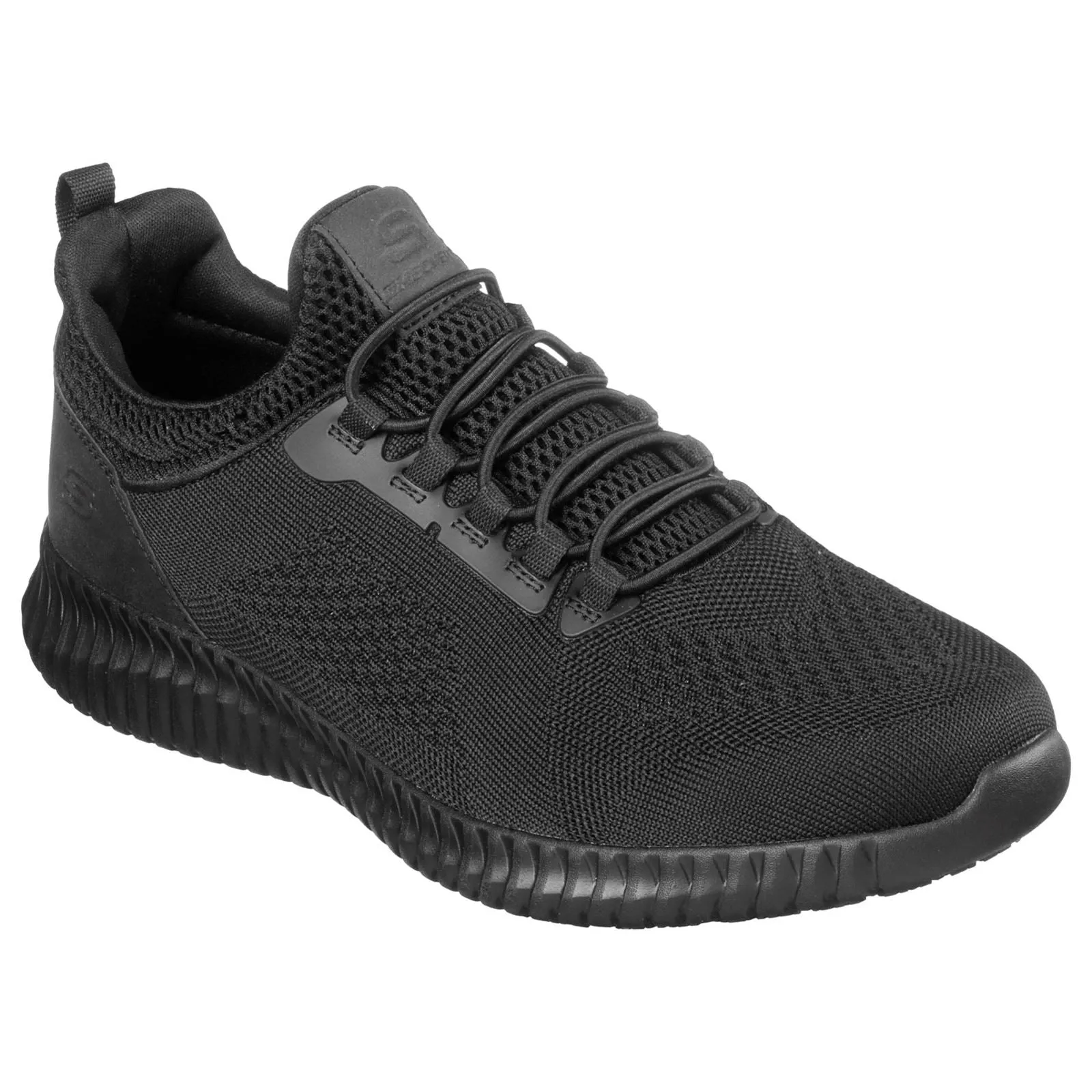 Skechers 77188EC Cessnock Occupational Sneakers für Herren, weite Passform, Schwarz