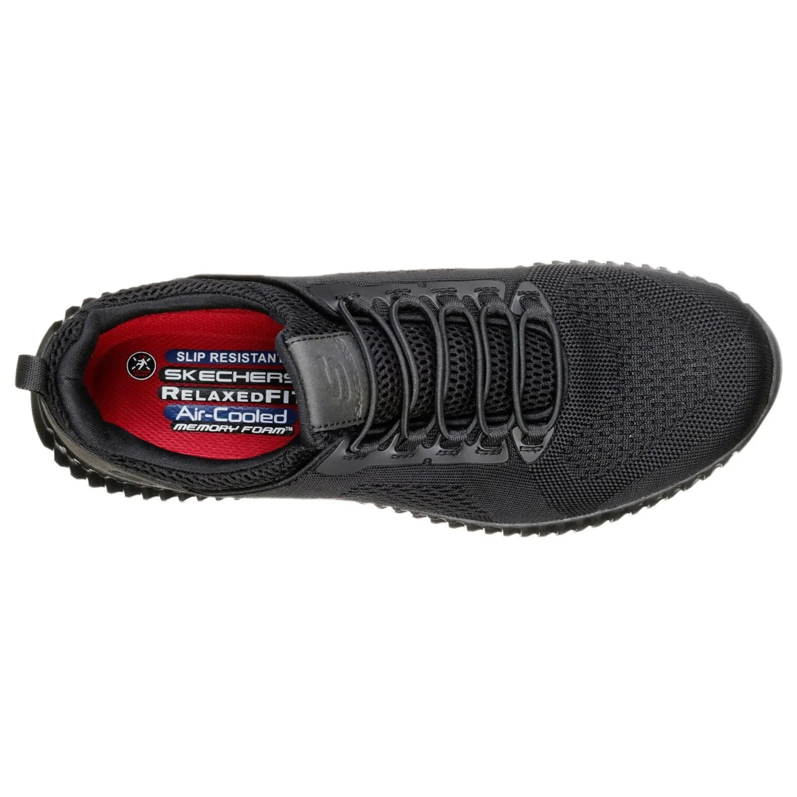 Skechers 77188EC Cessnock Occupational Sneakers für Herren, weite Passform, Schwarz