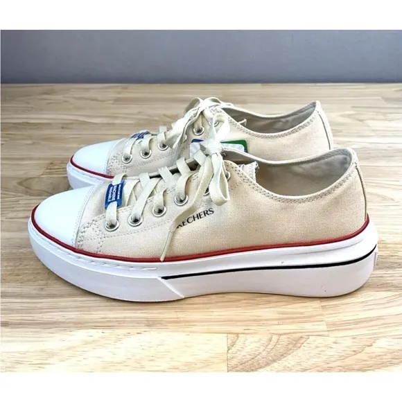 Skechers Cordova Classic New Standard WOMEN'S Sneaker Off White Tan Size 8.5 NWT