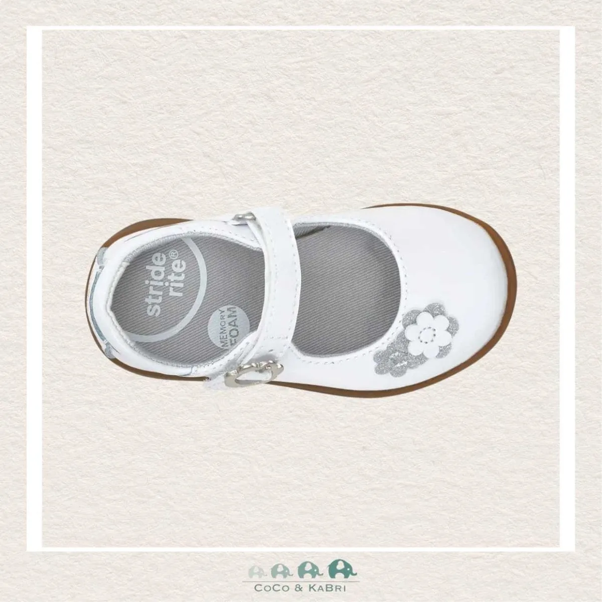 Stride Rite Girls White Patent Dress Shoe - Holly (Wide Fit) (M2-76)