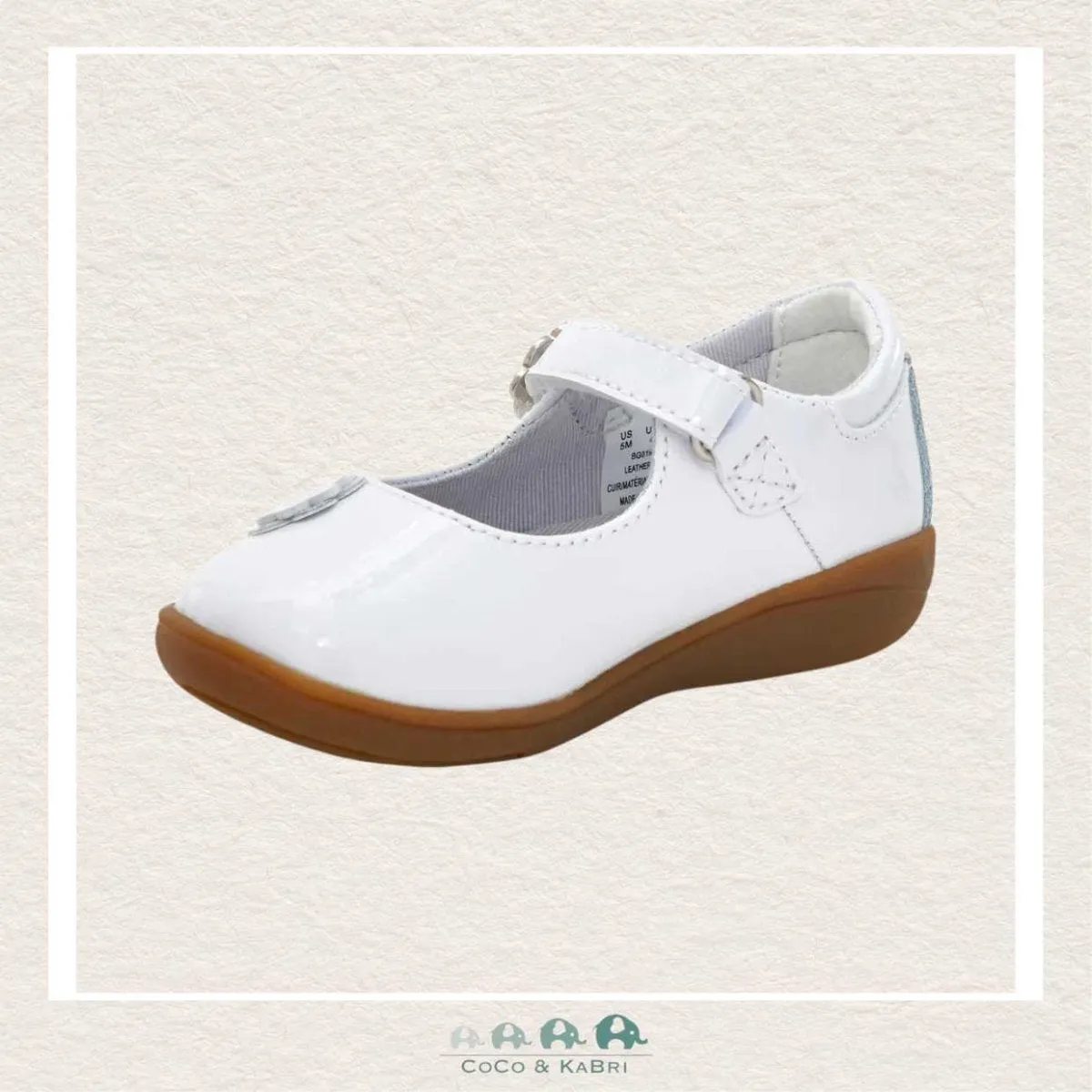 Stride Rite Girls White Patent Dress Shoe - Holly (Wide Fit) (M2-76)