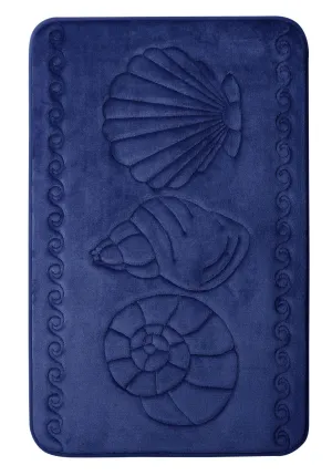 Swift Home Memory Foam Sea Shell Bath Mat 20x32 in