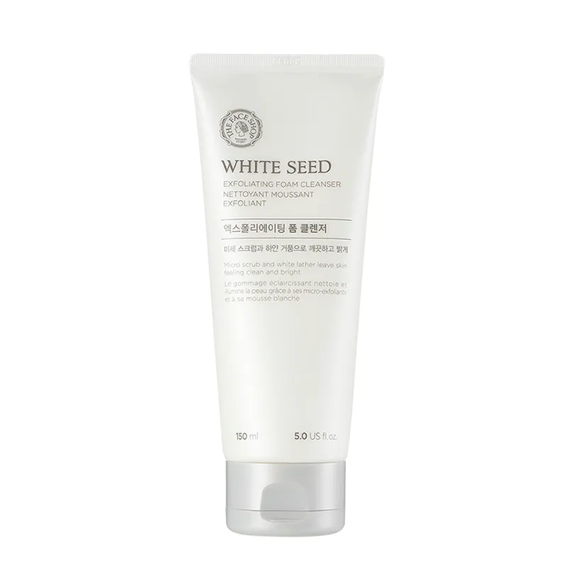 THE FACE SHOP White Seed Brightening Exfoliating Foam Cleanser, 150ml/ 5.0zfl.oz