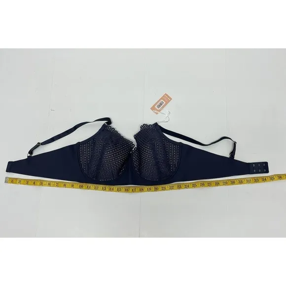 Thirdlove (40D) Eyelet Lace Balconette Blue Bra