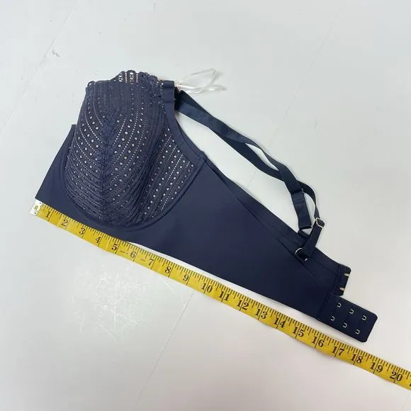 Thirdlove (40D) Eyelet Lace Balconette Blue Bra