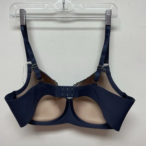 Thirdlove (40D) Eyelet Lace Balconette Blue Bra