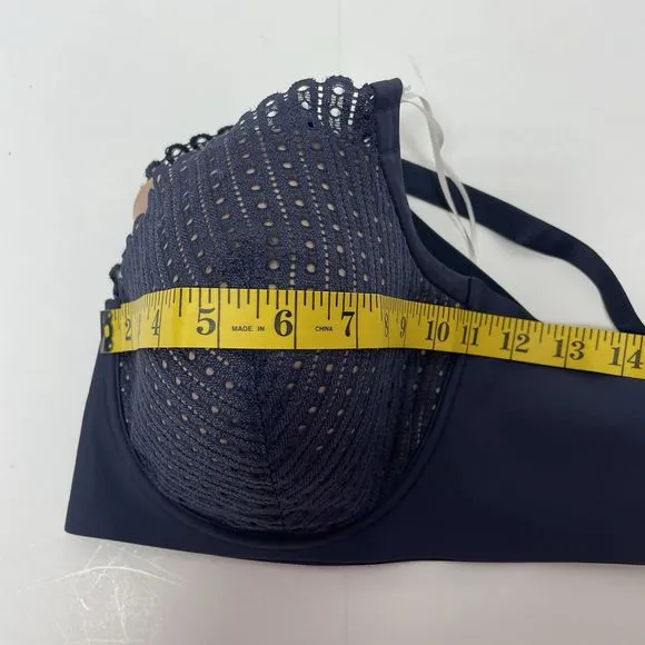 Thirdlove (40D) Eyelet Lace Balconette Blue Bra