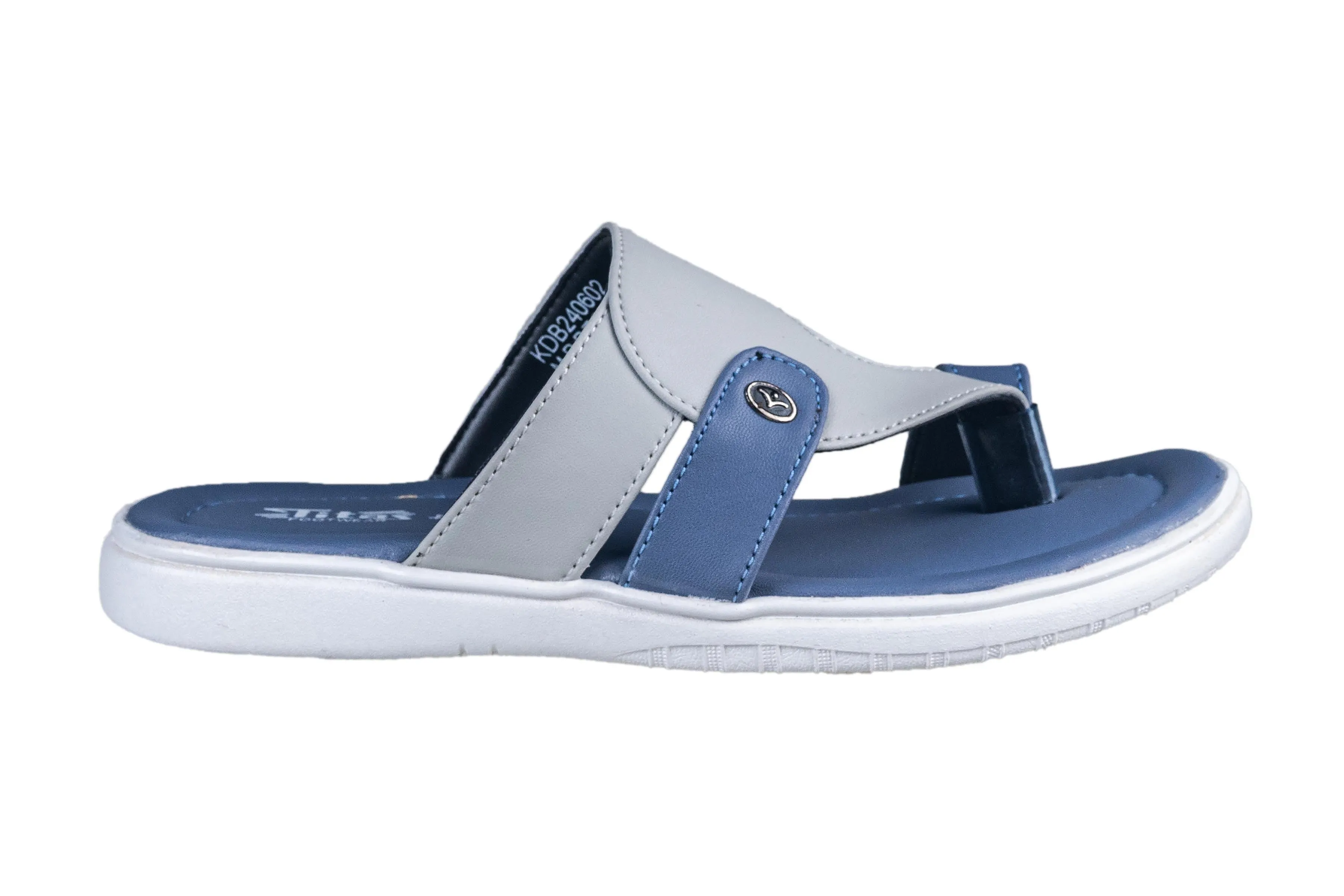Titas Boys L. Grey / Blue Chappal