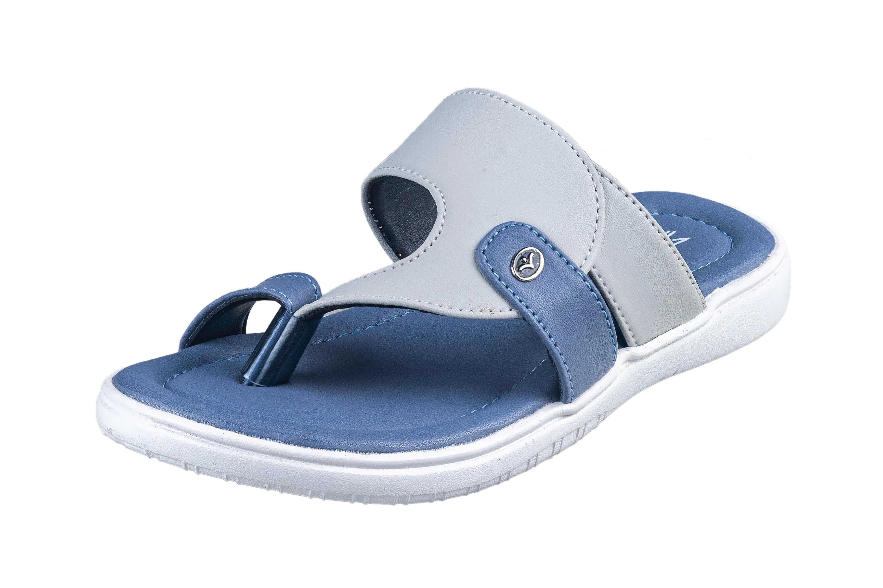 Titas Boys L. Grey / Blue Chappal