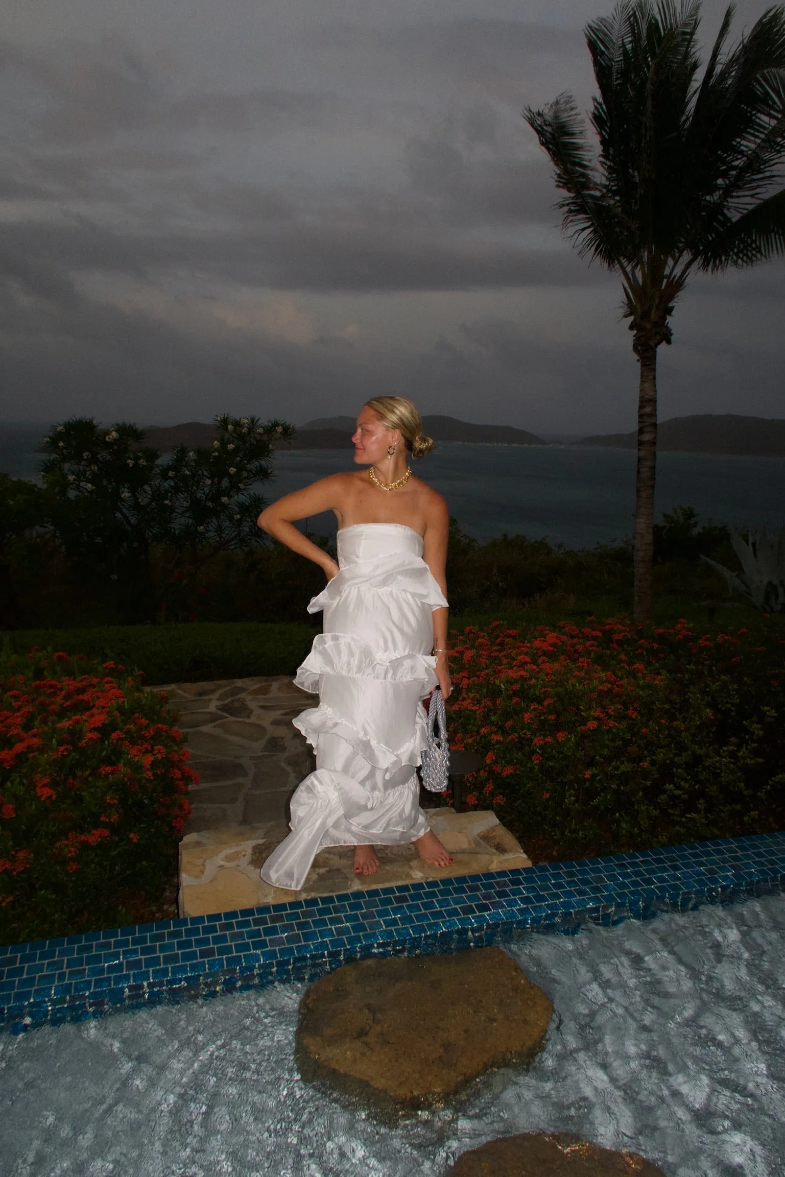 To The Islands Ruffle Maxi