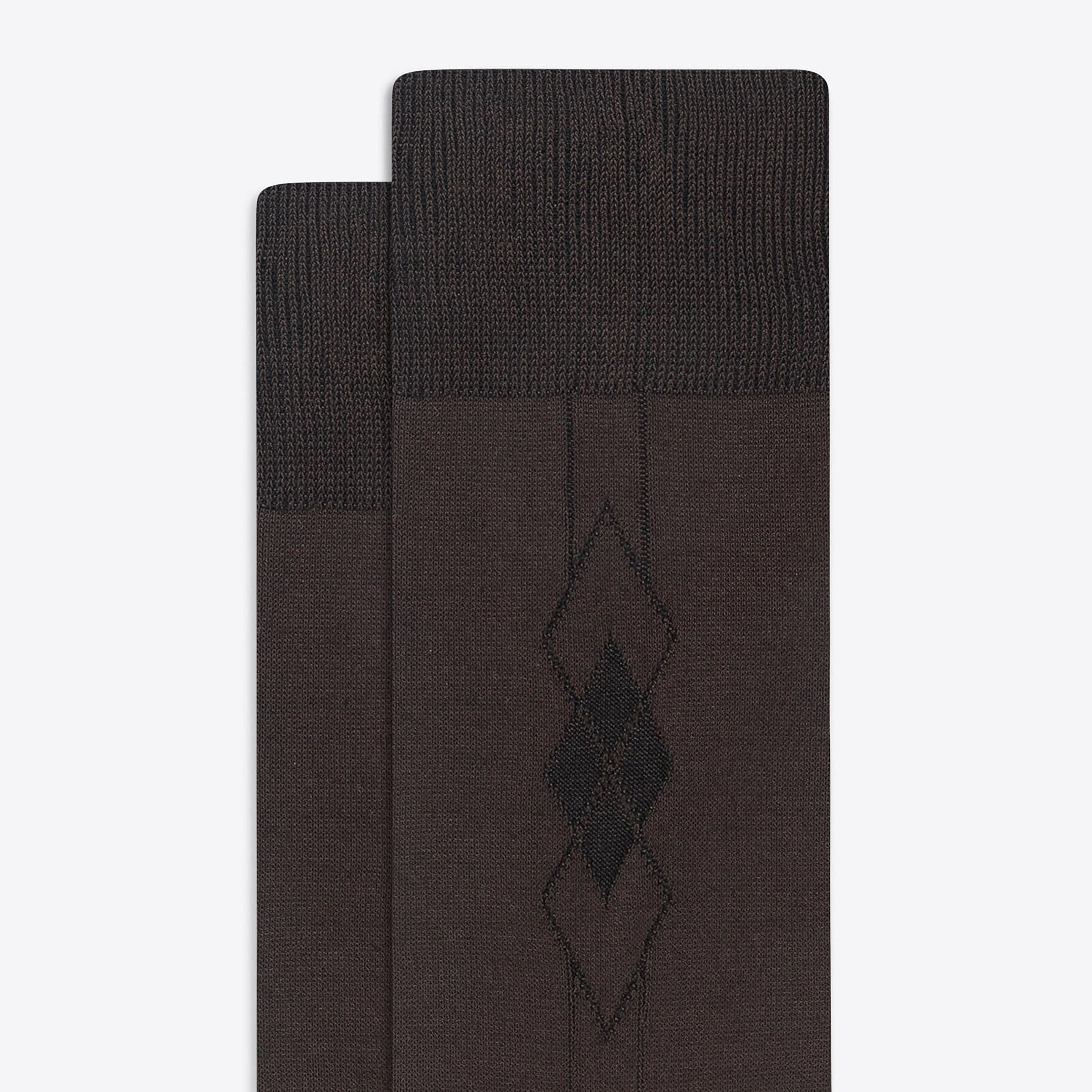 Tonal Diamond Cluster Mid-Calf Socks