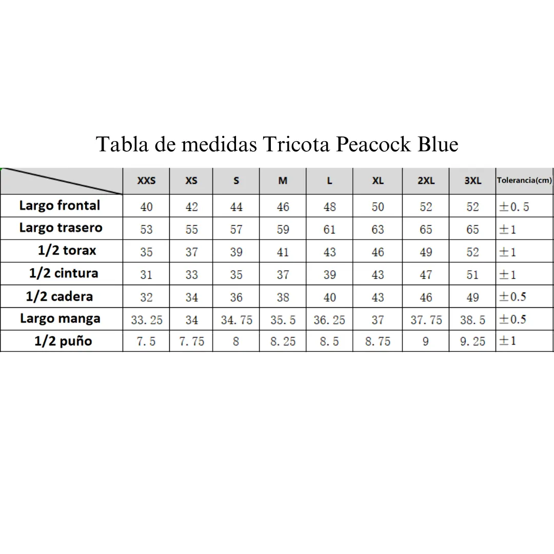 Tricota larga Peacock Blue Z127 LAMEDA Unisex