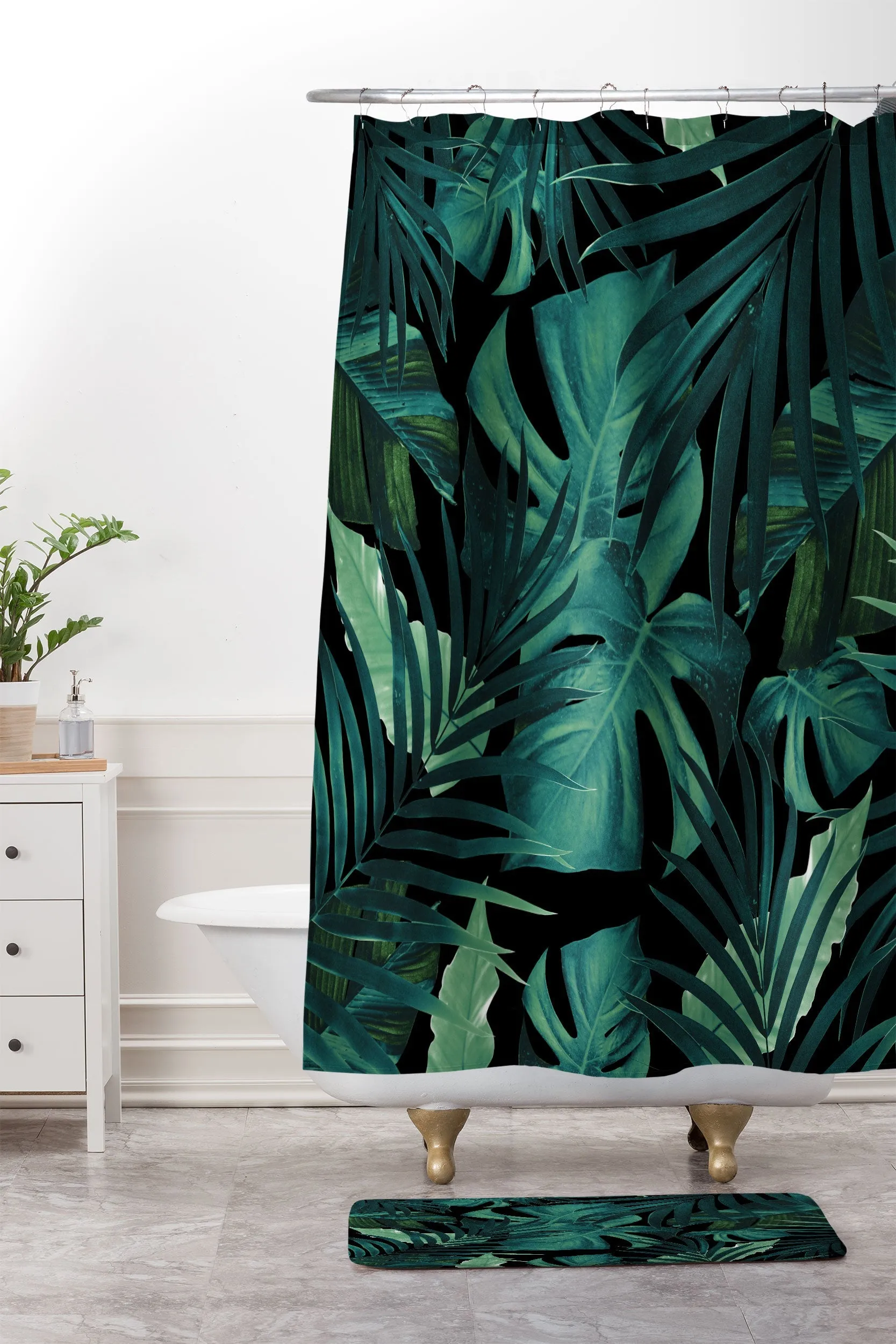 TROPICAL JUNGLE NIGHT 1 MEMORY FOAM BATH MAT