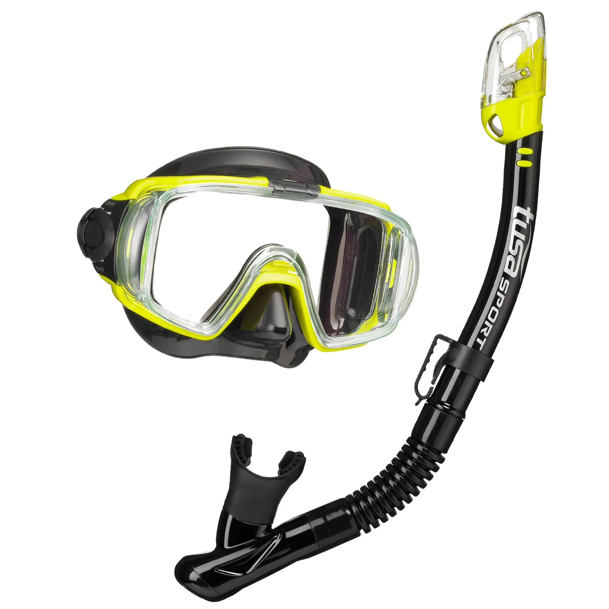 TUSA Visio Tri-Ex Mask & Hyperdry Sport Elite Dry Snorkel Set