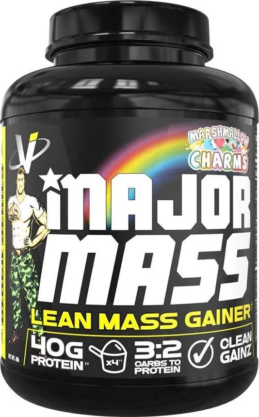 VMI Sports, Major Mass Lean Mass Gainer, Marshmallow Charms, 60 Scoops (4 lbs.), Protein Powder with Protein to Carbohydrates to Fats Ratio for Lean Muscle Mass and Weight Gaining, Pre- or Post-Workout