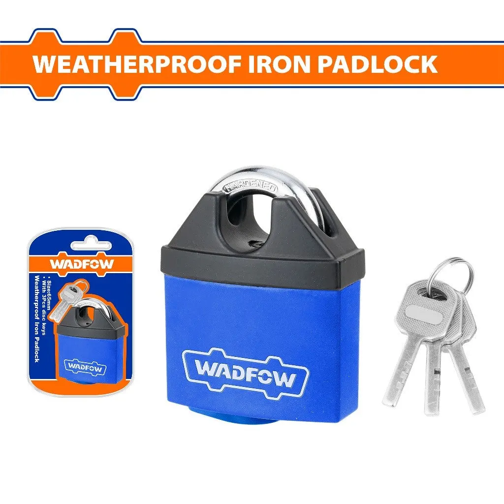 Wadfow WPDW450/WPDW465 50mm-65mm Weatherproof Laminated Iron Padlock Includes 3 Keys