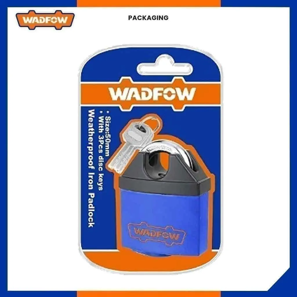 Wadfow WPDW450/WPDW465 50mm-65mm Weatherproof Laminated Iron Padlock Includes 3 Keys