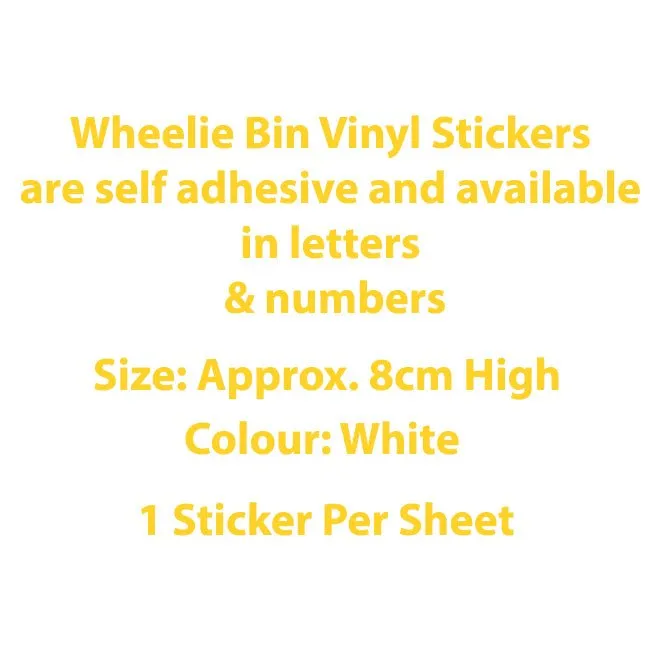 Wheelie Bin Vinyl Stickers