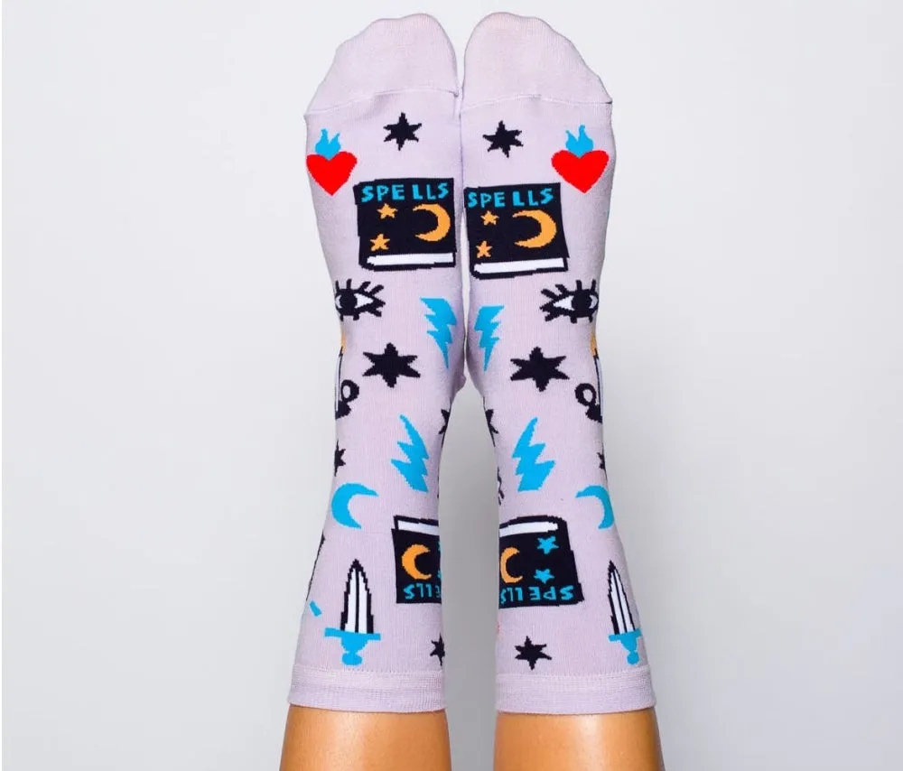Witchy Mystic Spell Crew Socks - Women's