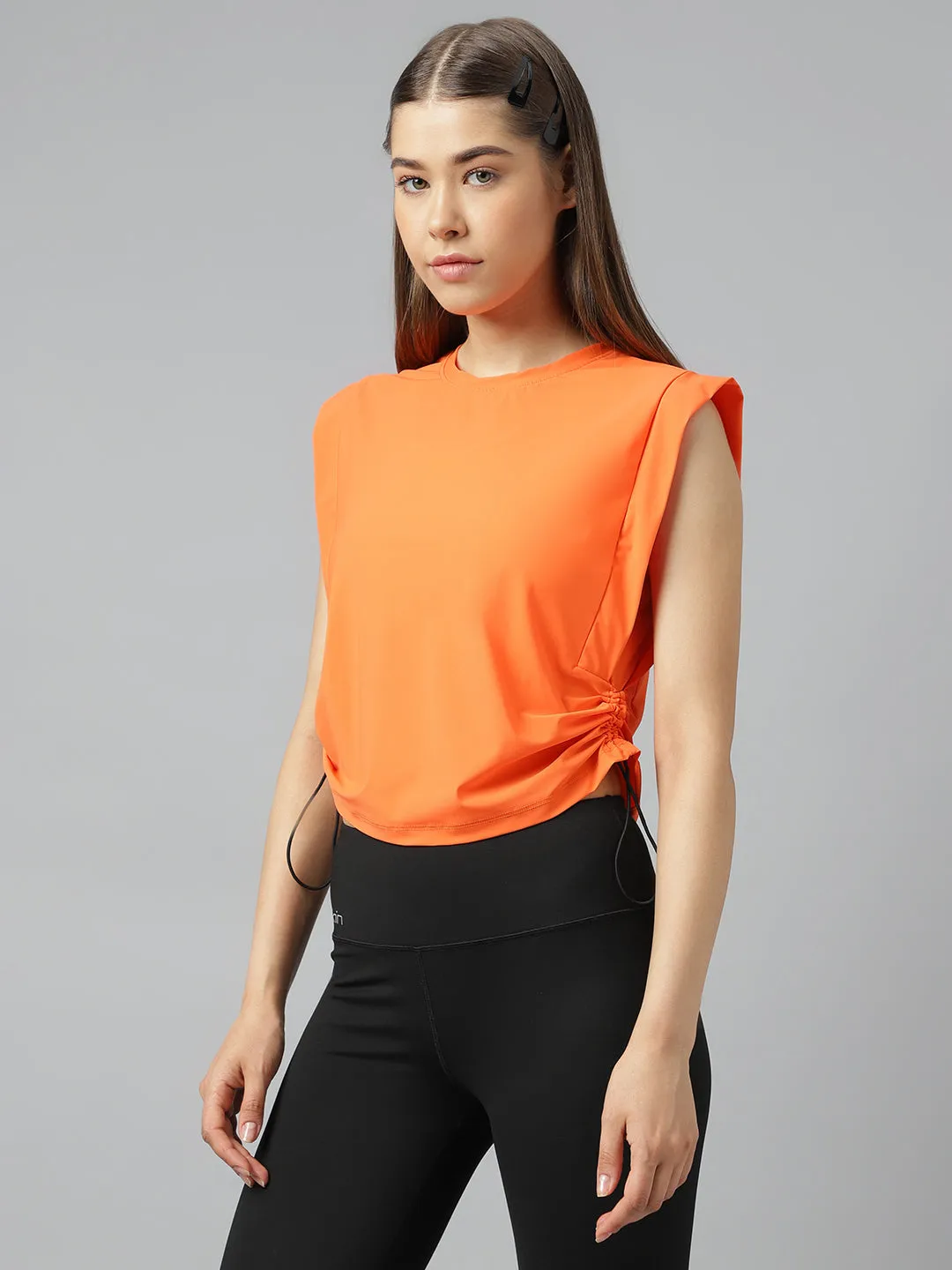 Women's side pull up crop top
