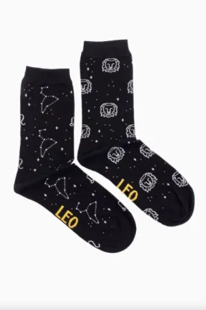 Womens Zodiac Mismatched Socks | Leo