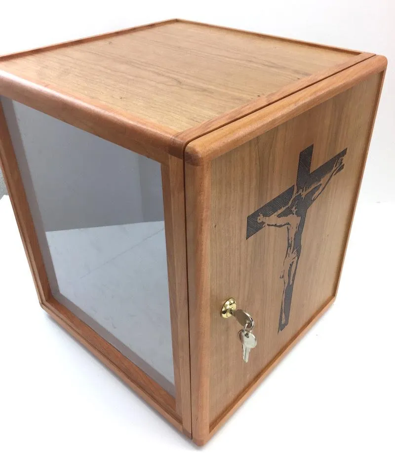 Wooden Tabernacle box with lexan front(Base price shown)