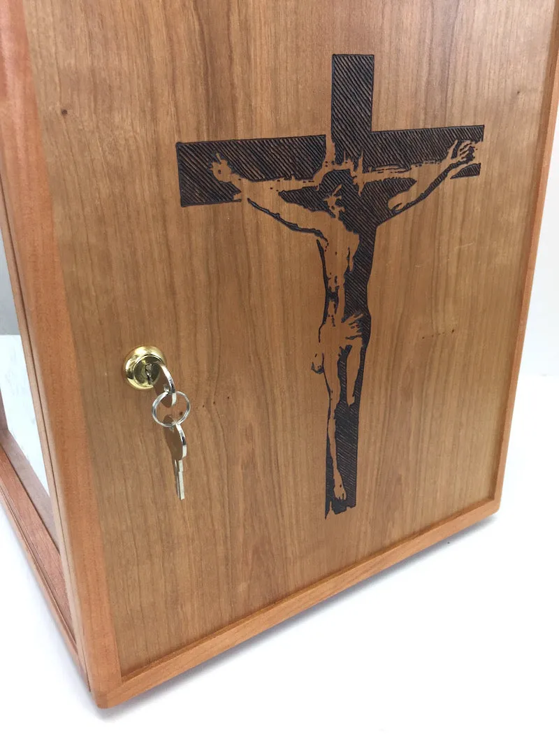 Wooden Tabernacle box with lexan front(Base price shown)