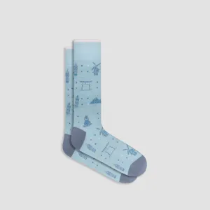 World Landmarks Mid-Calf Socks